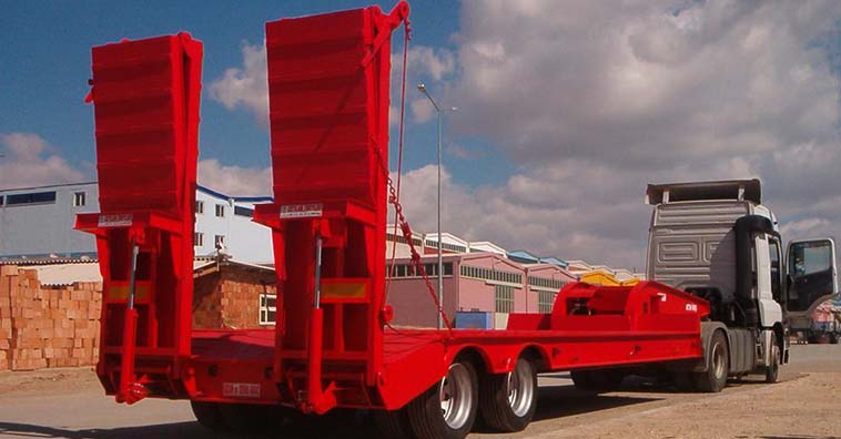 2 AXLES 8 TIRES FLAT PLATFORM LOWBED