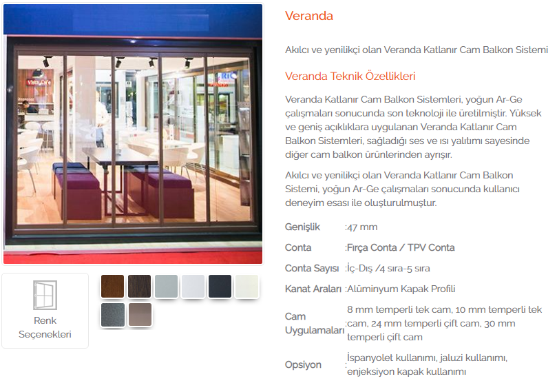 Winsa Cam Balkon