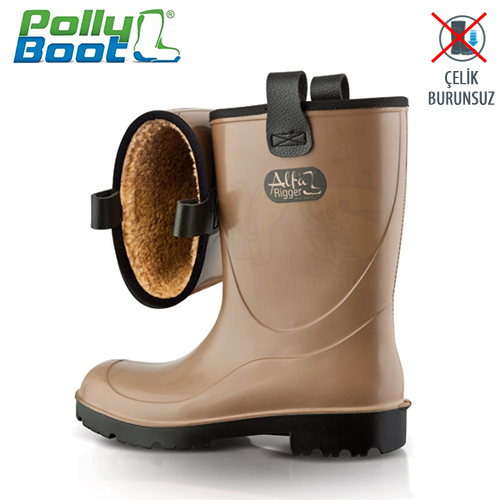 Polly Boot İş Çizmesi Glaxy 502 KHaki Çelik Burunlu