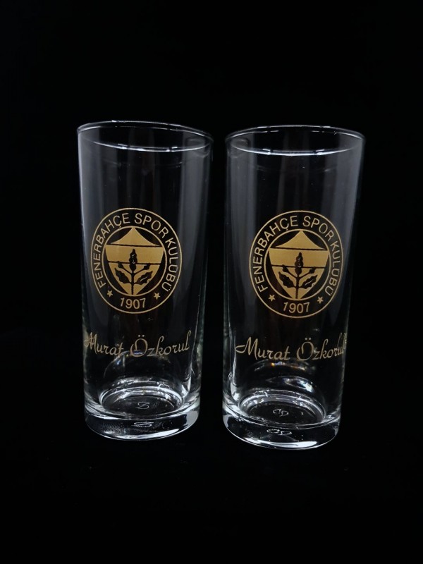 Altın renk baskılı Fenerbahçe rakı bardağı