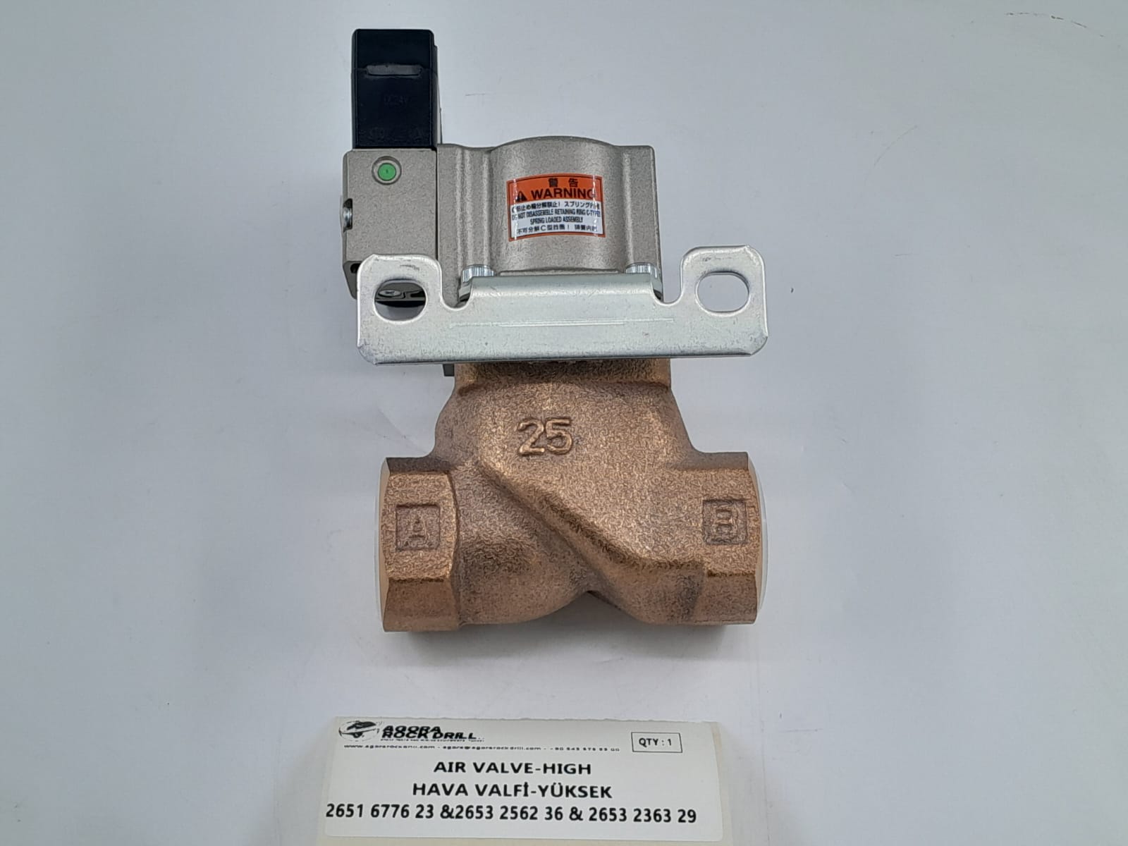 Epiroc - Atlas Copco - Air Valve- High - 2651 6776 23 - 2653 2562 36 - 2363 2363 29 / 2651677623 - 2653256236 - 2363236329 / 2651-6776-23 - 2653-2562-36 - 2363-2363-29