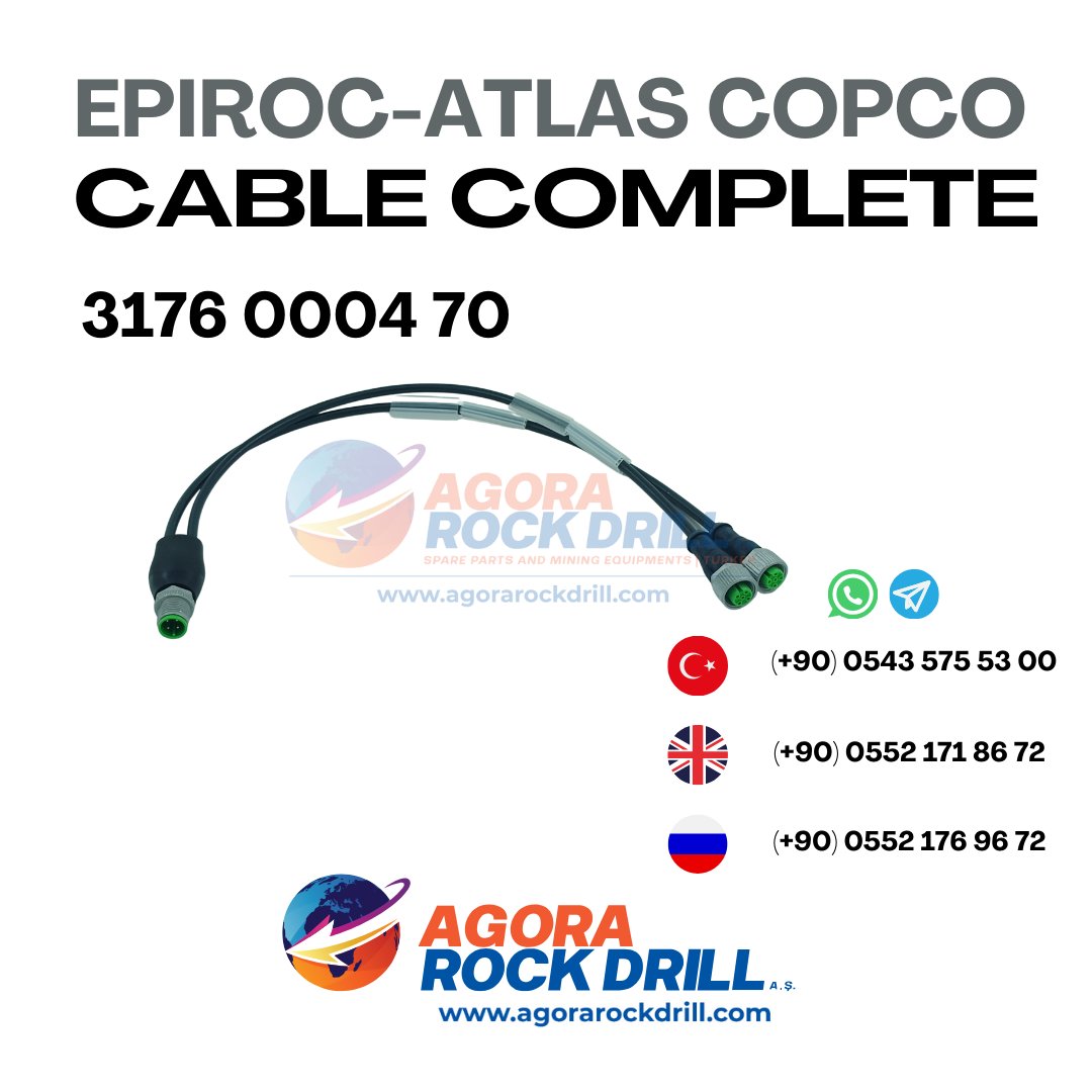 Epiroc - Atlas Copco - Cable Complete - 3176 0004 70 - 3176000470 - 3176-0004-70 