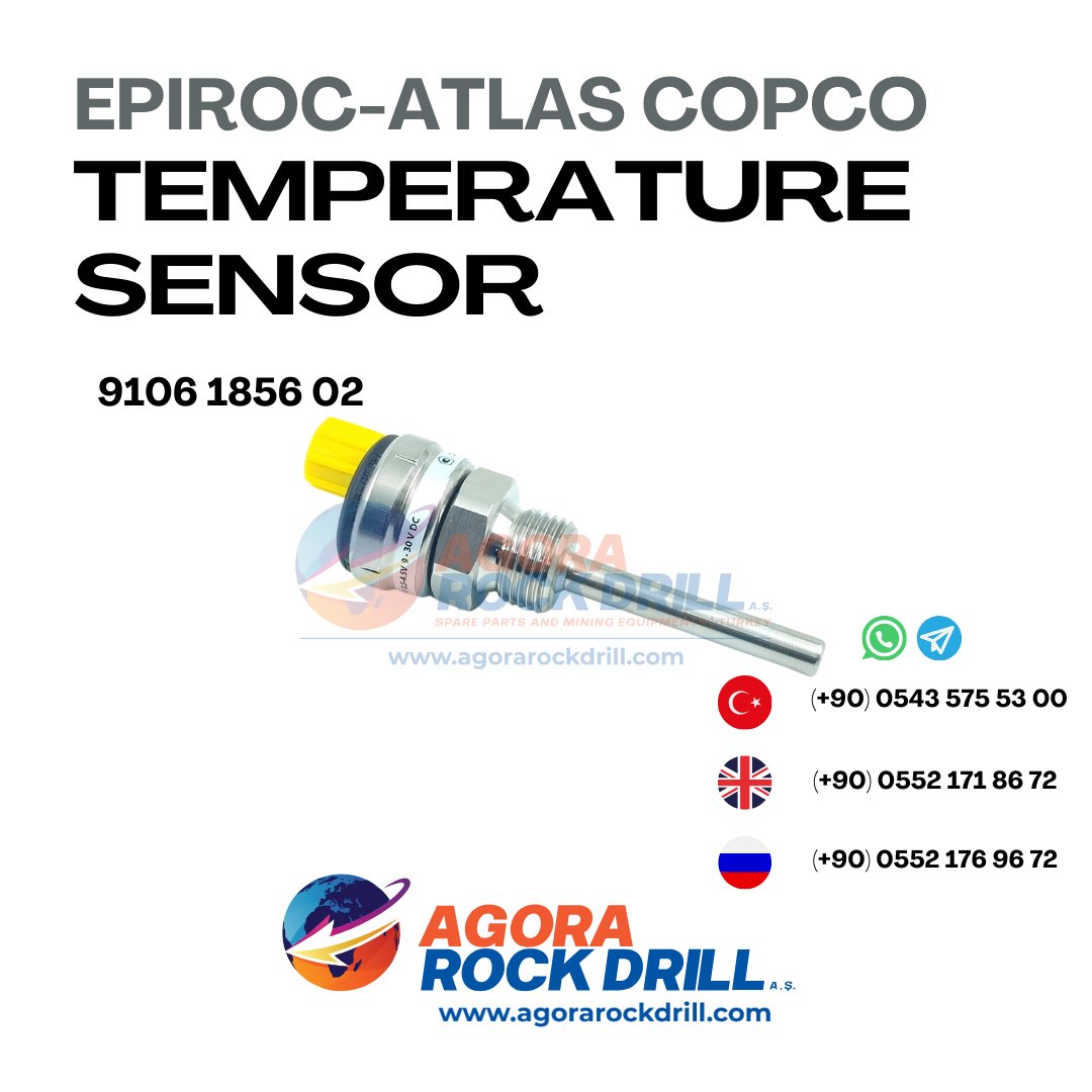 Epiroc - Atlas Copco - Temperature Sensor - 9106 1856 02 - 9106185602 - 9106-1856-02