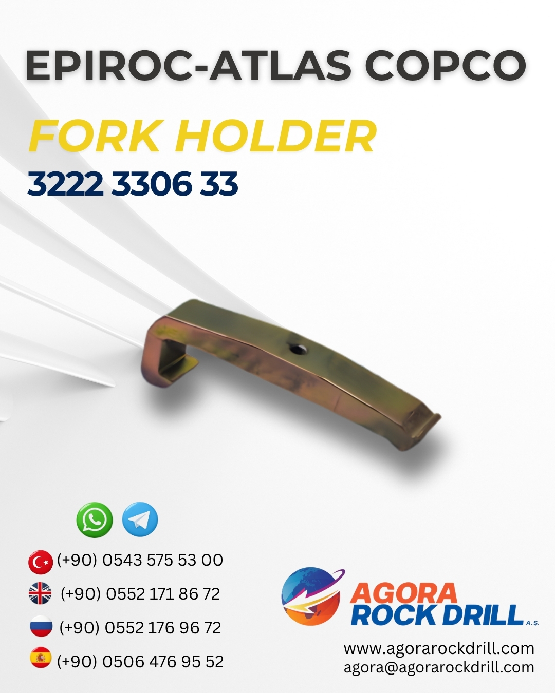 Epiroc - Atlas Copco - Fork Holder - 3222 3306 33 - 3222330633 - 3222-3306-33