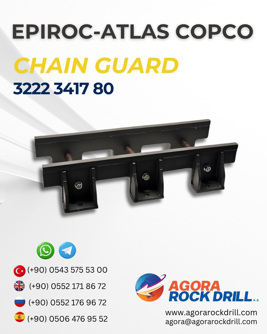 Epiroc - Atlas Copco - Chain Guard - 3222 3417 80 - 3222341780 - 3222-3417-80