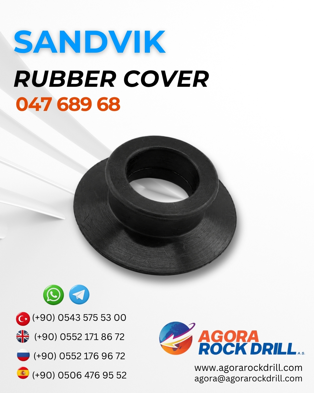 Sandvik - Rubber Cover - 047 689 68 - 04768968