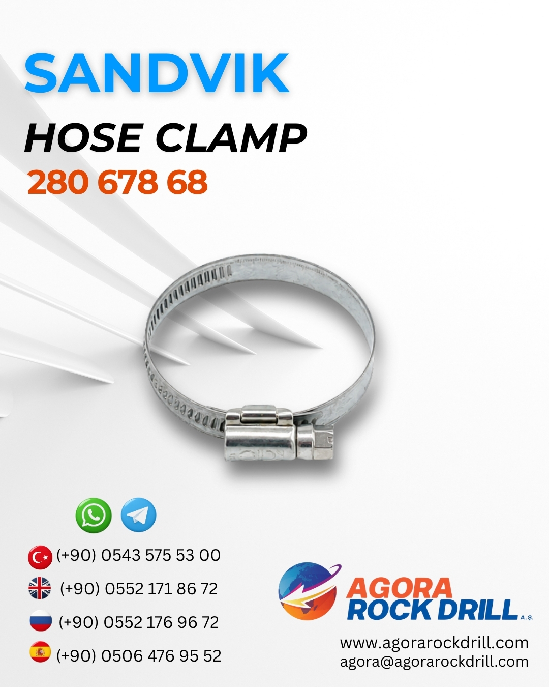 Sandvik - Hose Clamp - 280 678 68 - 28067868