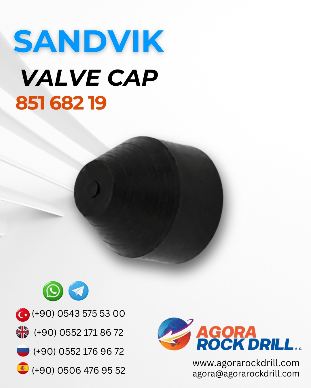 Sandvik - Valve Cap - 851 682 19 - 85168219