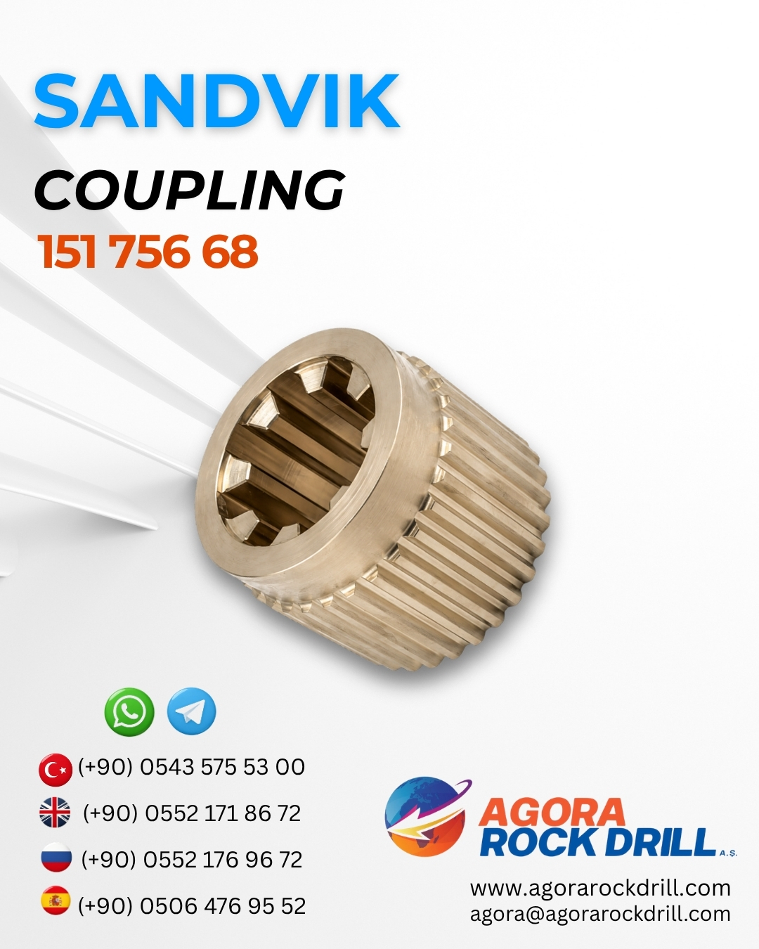 Sandvik - Coupling - 151 756 68 - 15175668 