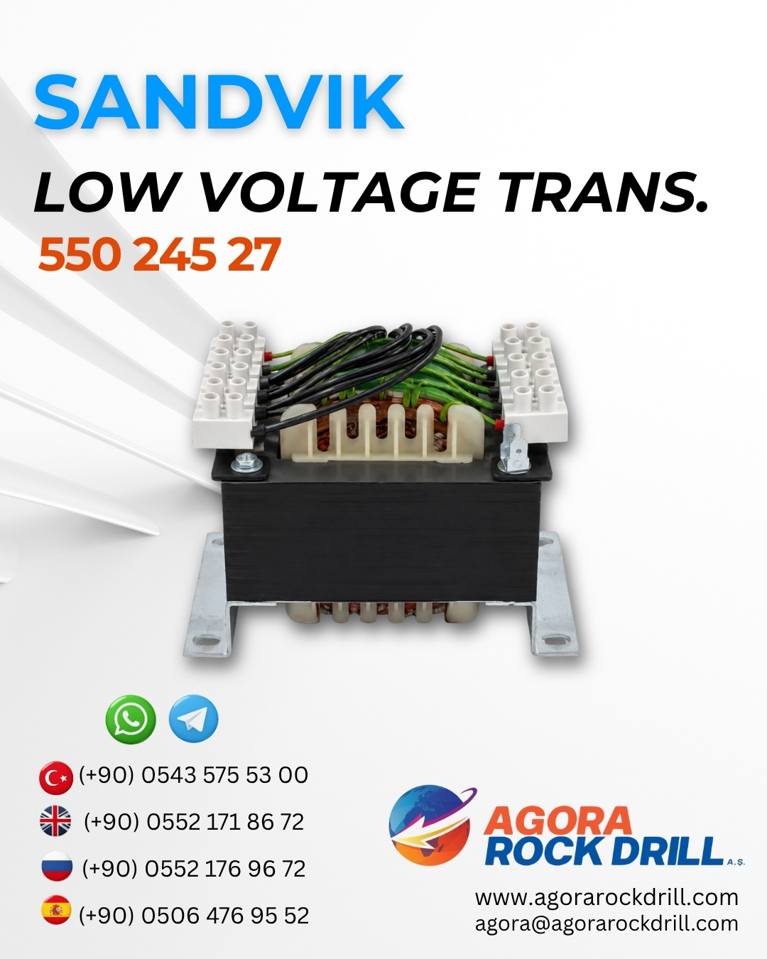 Sandvik - Low Voltage Transformer - 550 245 27 - 55024527