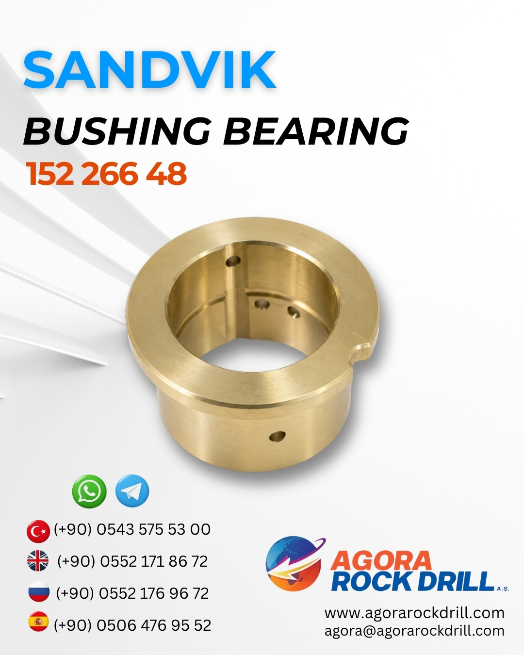 Sandvik - Bushing Bearing - 152 266 48 - 15226648