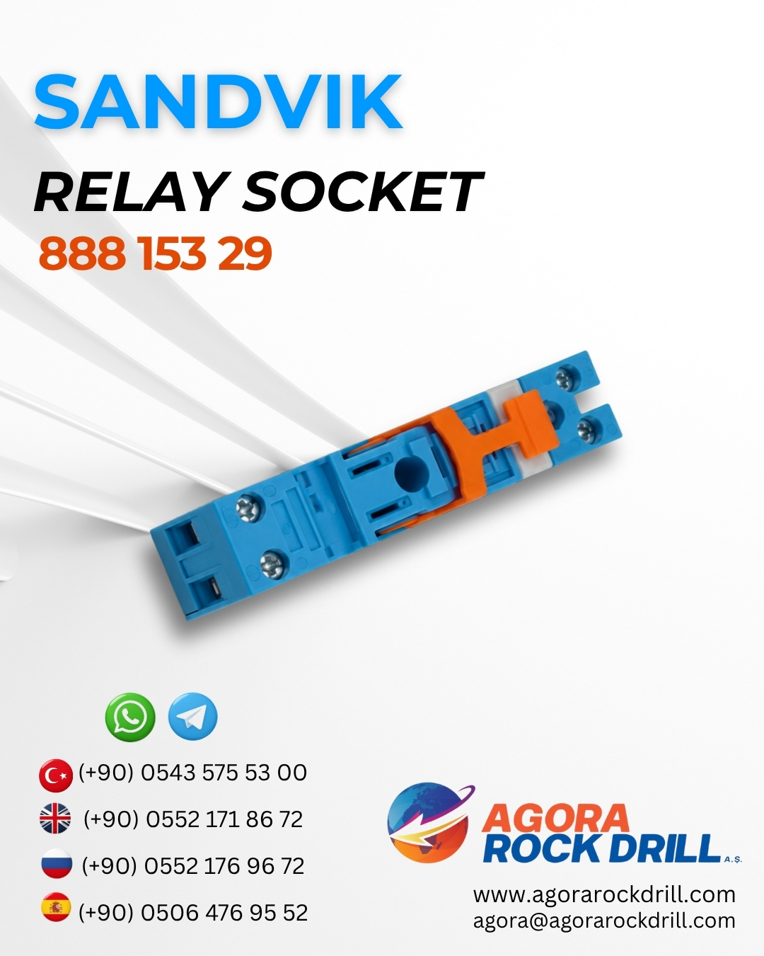 Sandvik - Relay Socket - 888 153 29 - 88815329