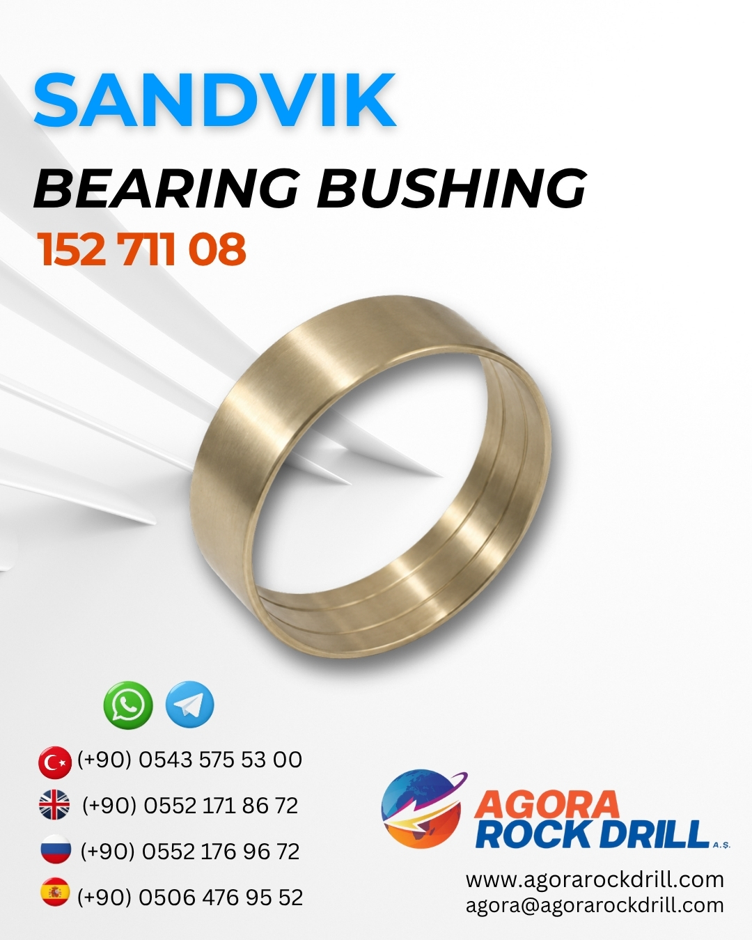 Sandvik - Bearing Bushing - 152 711 08 - 15271108