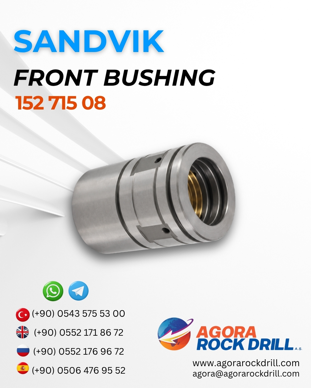 Sandvik - Front Bushing - 152 715 08 - 15271508