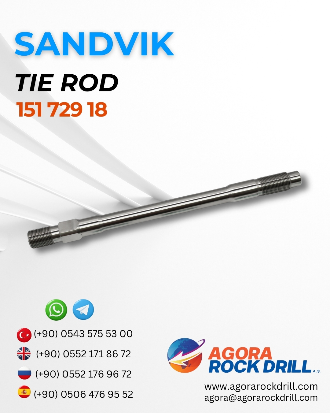 Sandvik - Tie Rod - 151 729 18 - 15172918