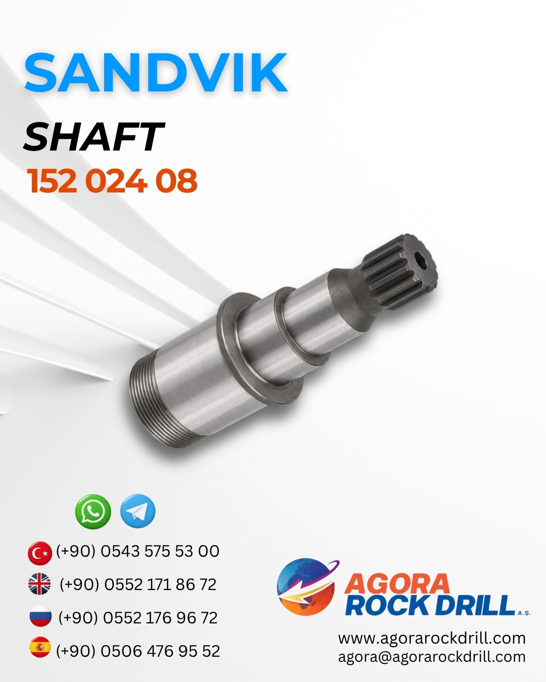 Sandvik - Shaft - 152 024 08 - 15202408