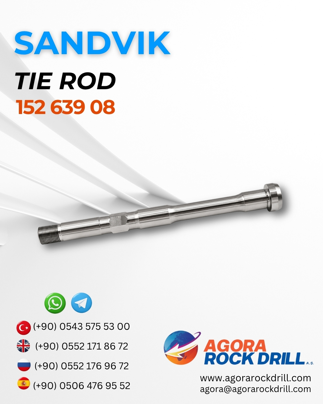 Sandvik - Tie Rod - 152 639 08 - 15263908