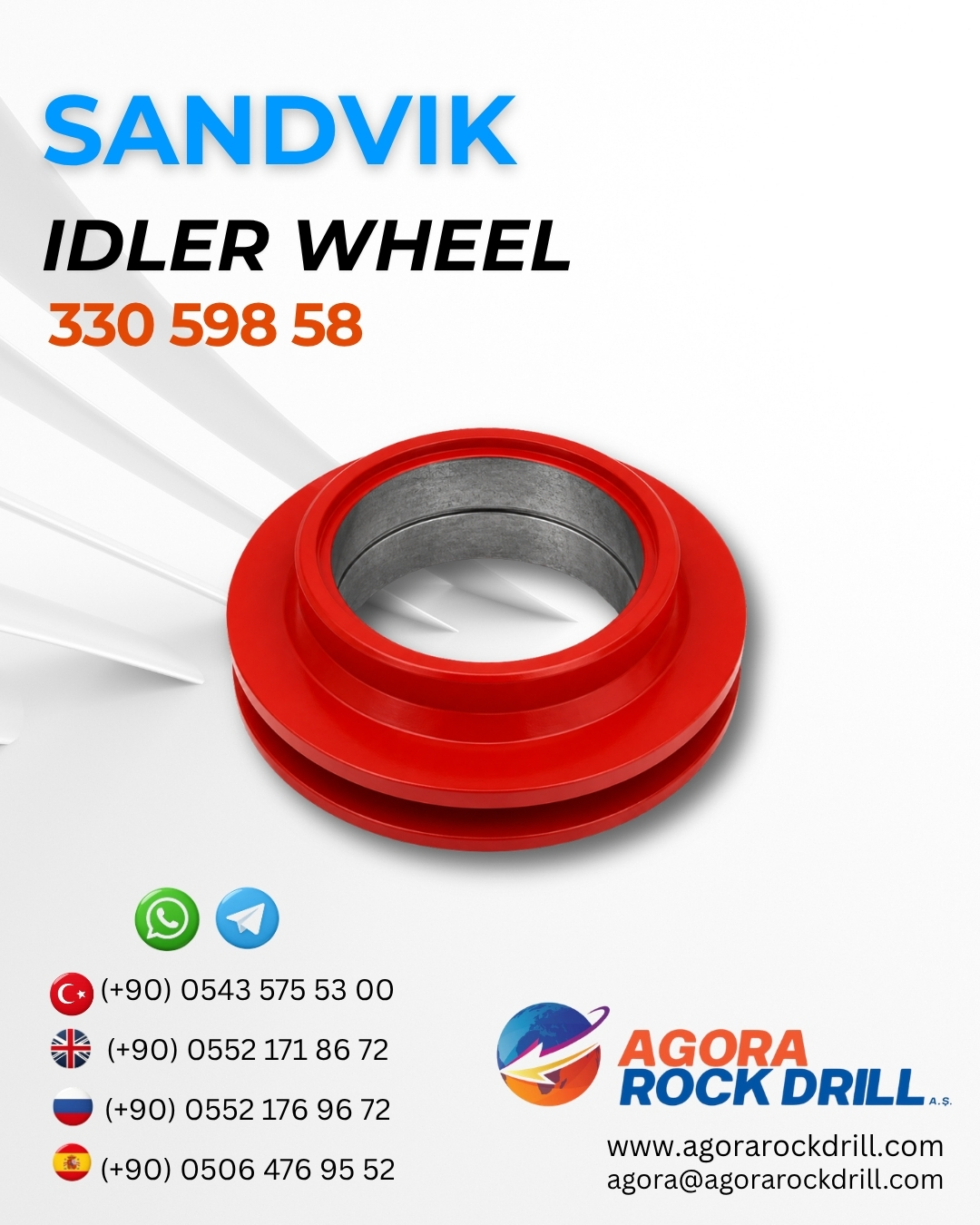 Sandvik - Idler Wheel - 330 598 58 - 33059858