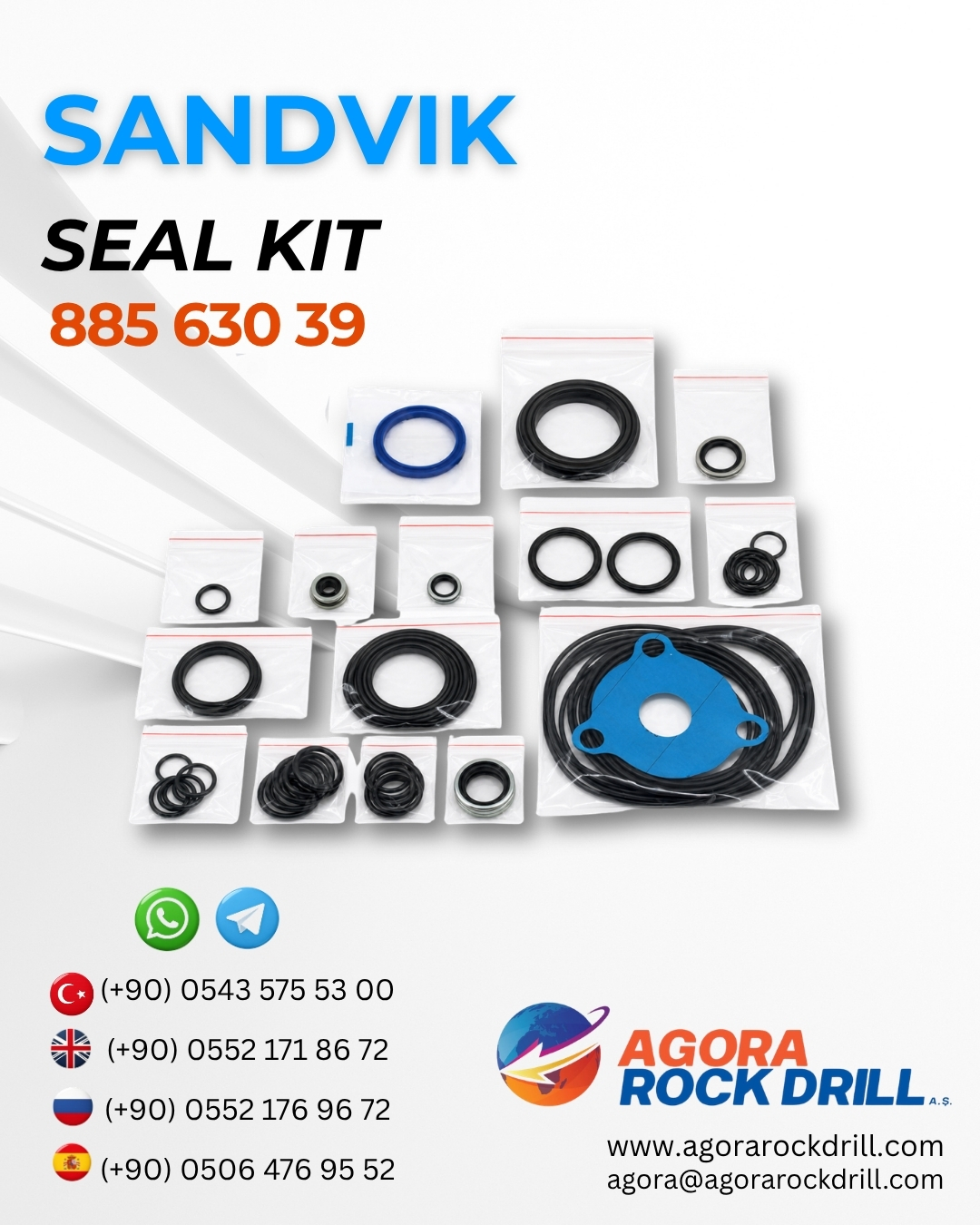 Sandvik - Seal Kit - 885 630 39 - 88563039
