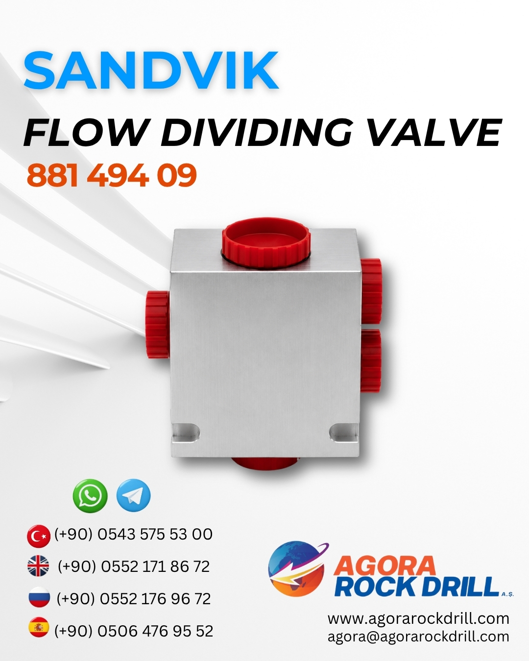 Sandvik - Flow Dividing Valve - 881 494 09 - 88149409
