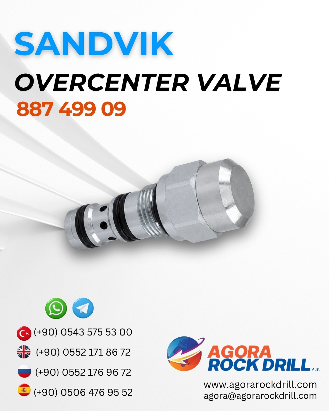 Sandvik - Overcenter Valve - 887 499 09 - 88749909