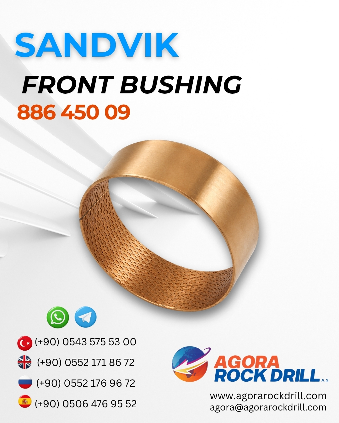 Sandvik - Front Bushing - 886 450 09 - 88645009
