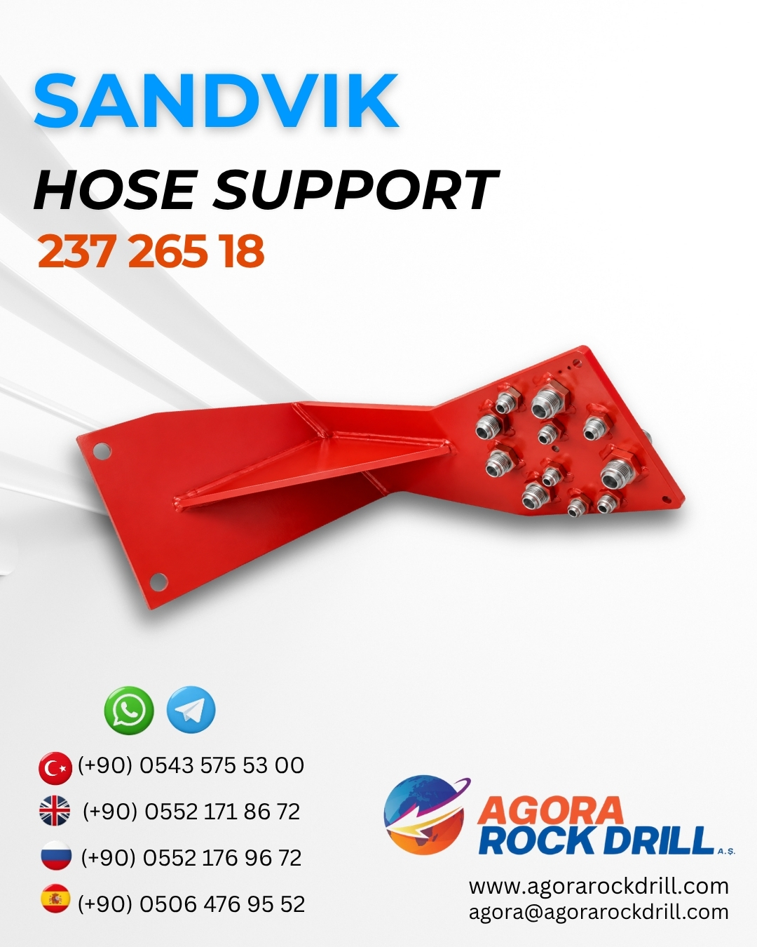 Sandvik - Hose Support - 237 265 18 - 23726518