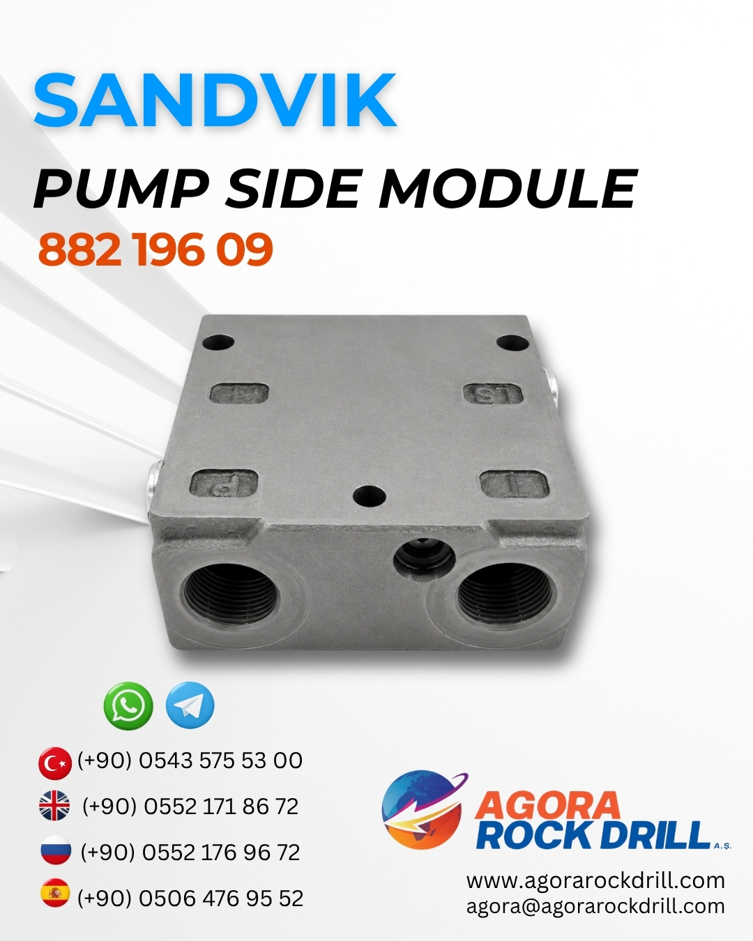 Sandvik - Pump Side Module - 882 196 09 - 88219609
