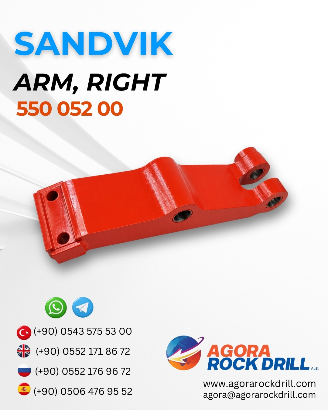 Sandvik - Arm, Right - 550 052 00 - 55005200