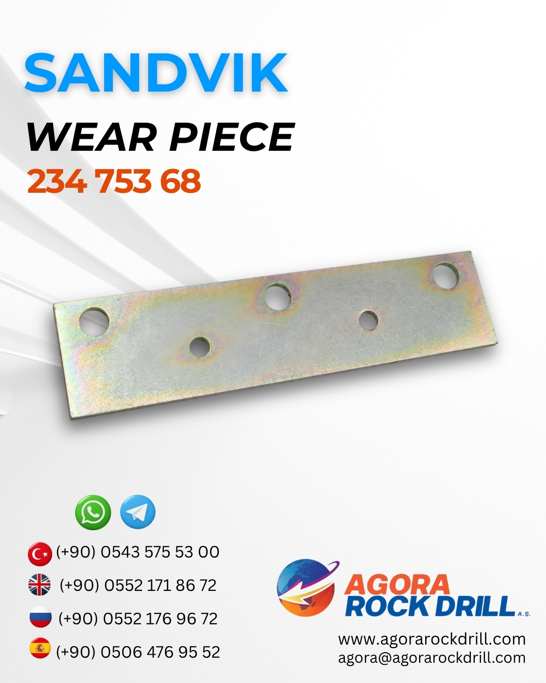 Sandvik - Wear Piece - 234 753 68 - 23475368