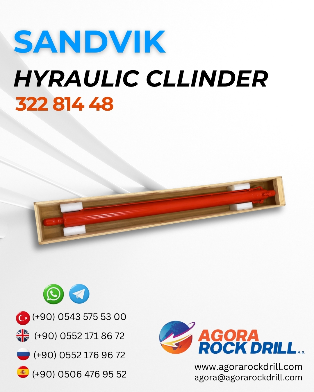 Sandvik - Hyraulic Cllinder - 322 814 48 - 32281448