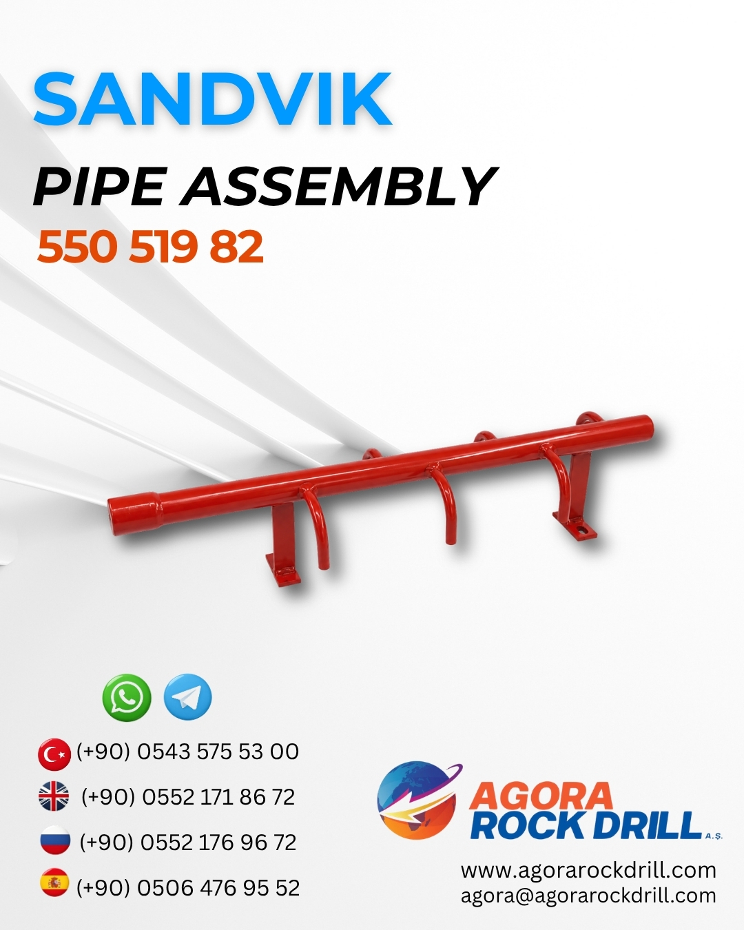 Sandvik - Pipe Assembly - 550 519 82 - 55051982