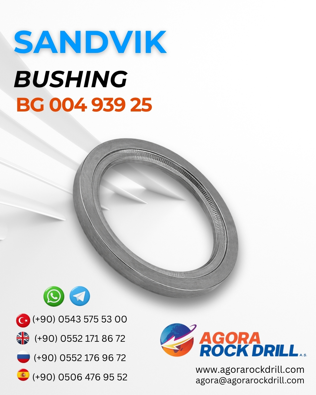 Sandvik - Bushing - BG 004 939 25 - BG00493925