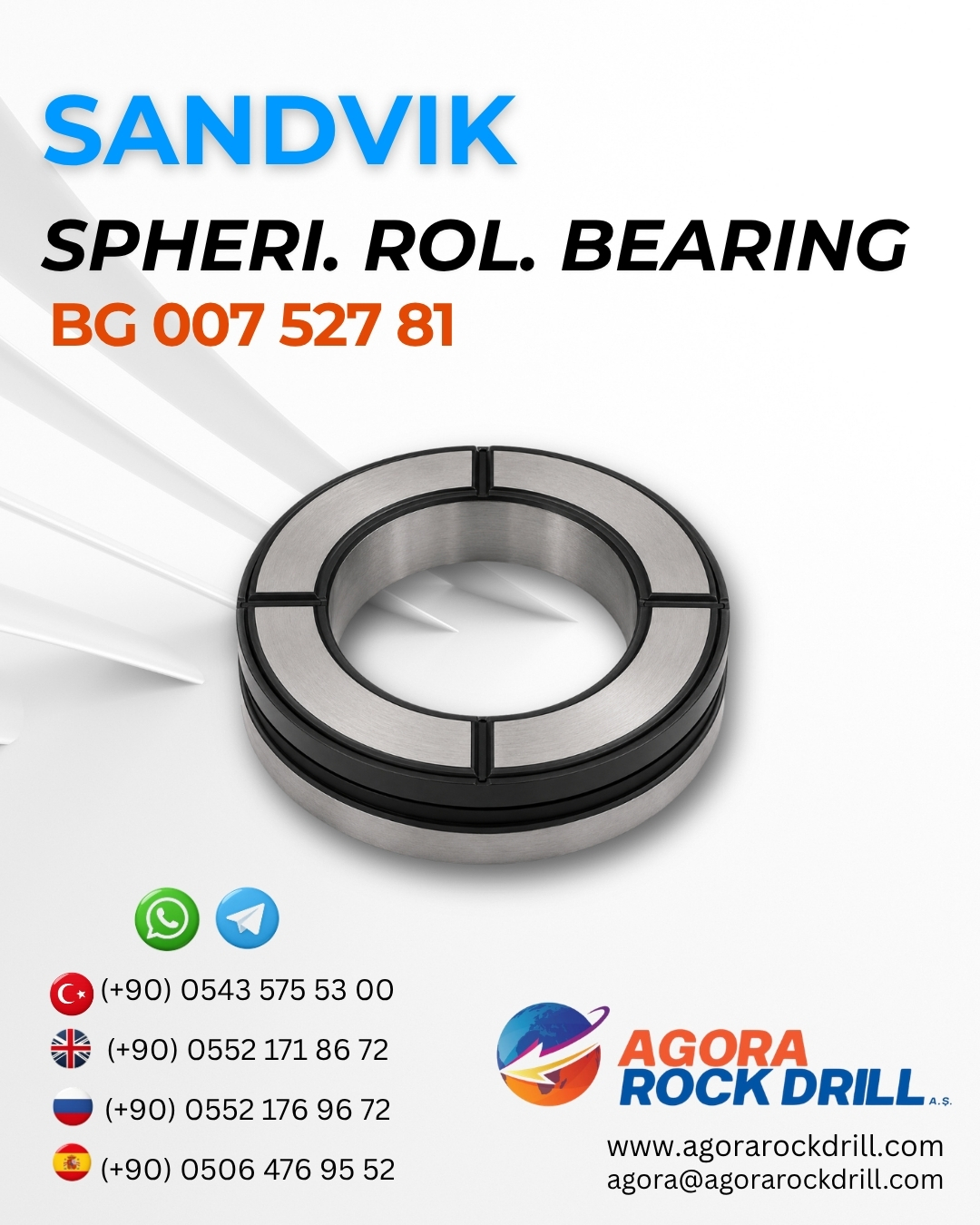 Sandvik - Spherical Roller Bearing - BG 007 527 81 - BG00752781 