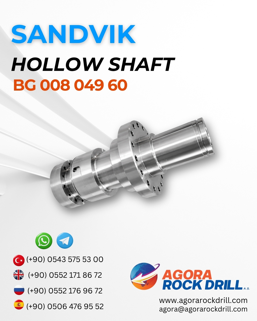 Sandvik - Hollow Shaft - BG 008 049 60 - BG00804960 