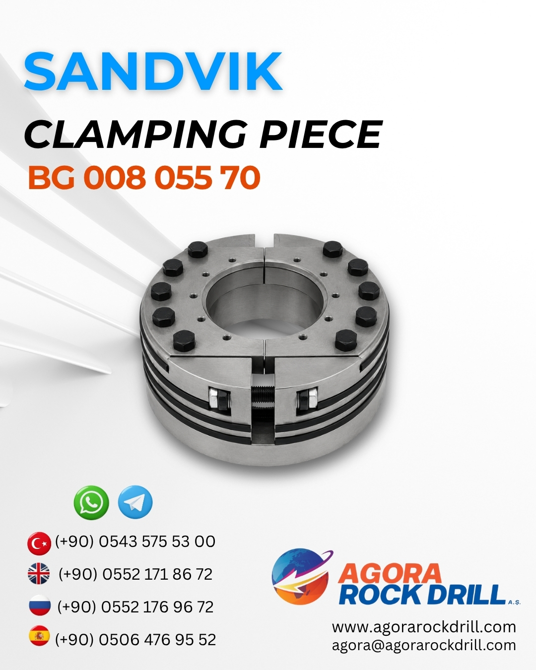 Sandvik - Clamping Piece - BG 008 055 70 - BG00805570 