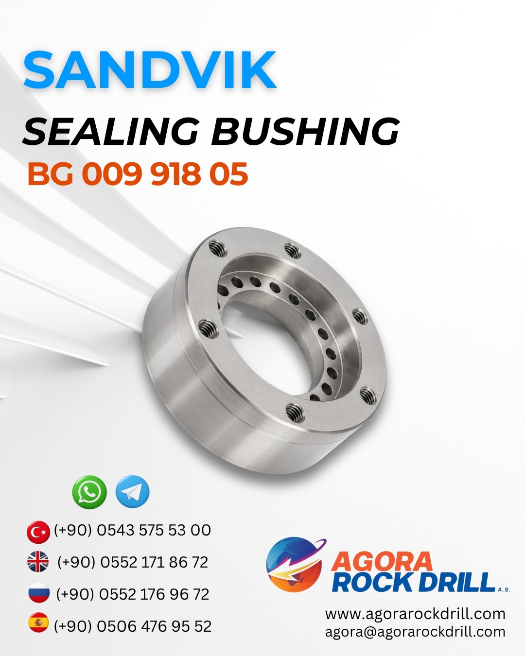 Sandvik - Sealing Bushing - BG 009 918 05 - BG00991805 