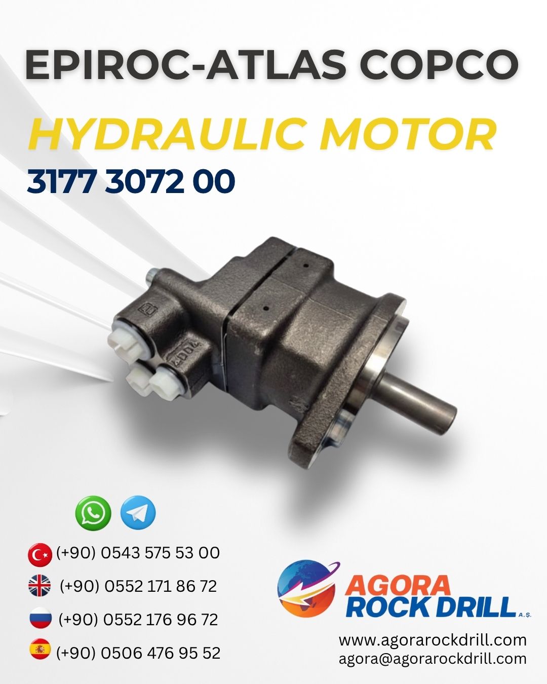 Epiroc - Atlas Copco - Hydraulic Motor - 3177 3072 00 - 3177307200 - 3177-3072-00 