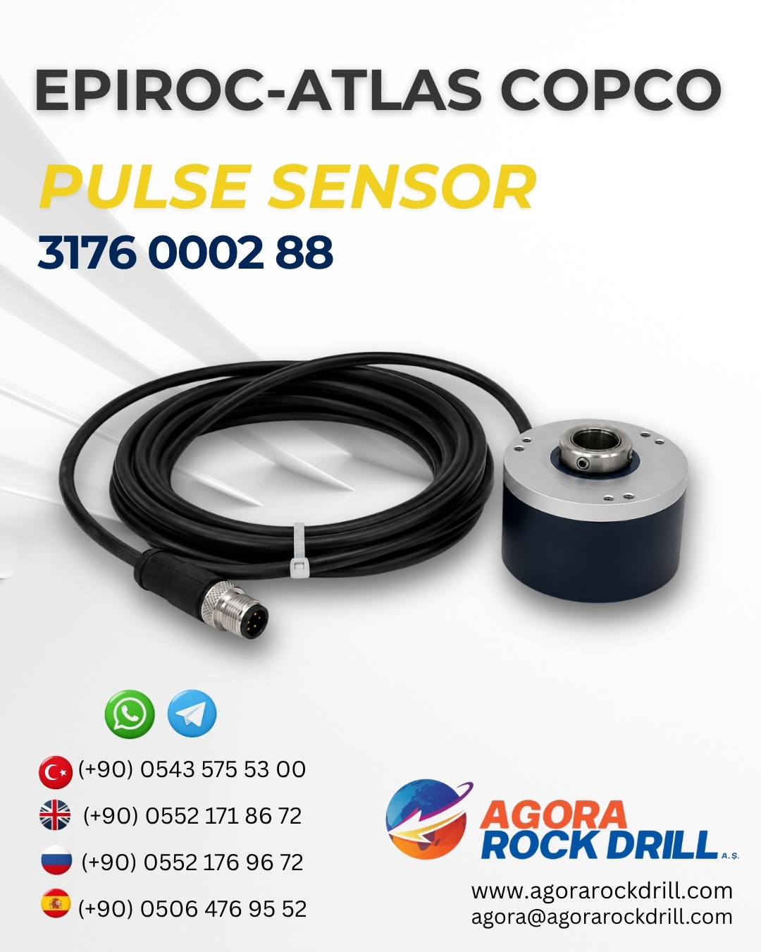 Epiroc - Atlas Copco - Pulse Sensor - 3176 0002 88 - 3176000288 - 3176-0002-88 