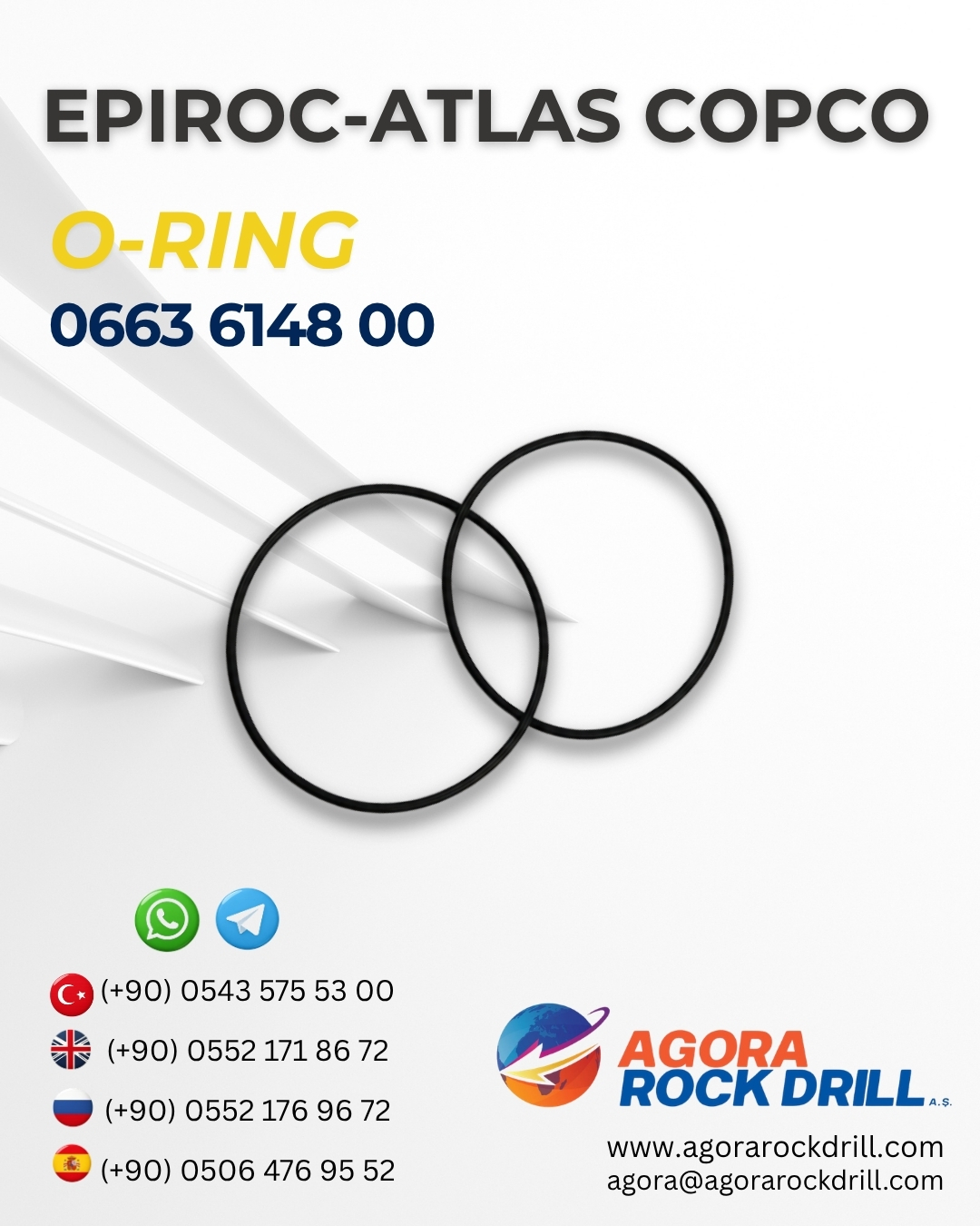 Epiroc - Atlas Copco - O-ring - 0663 6148 00 - 0663614800 - 0663-6148-00