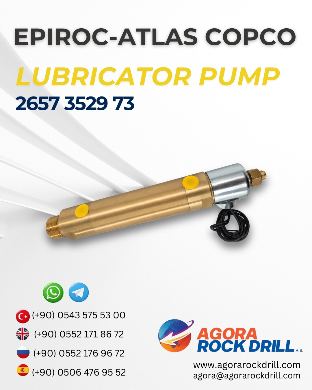 Epiroc - Atlas Copco - Lubricator Pump - 2657 3529 73 - 2657352973 - 2657-3529-73