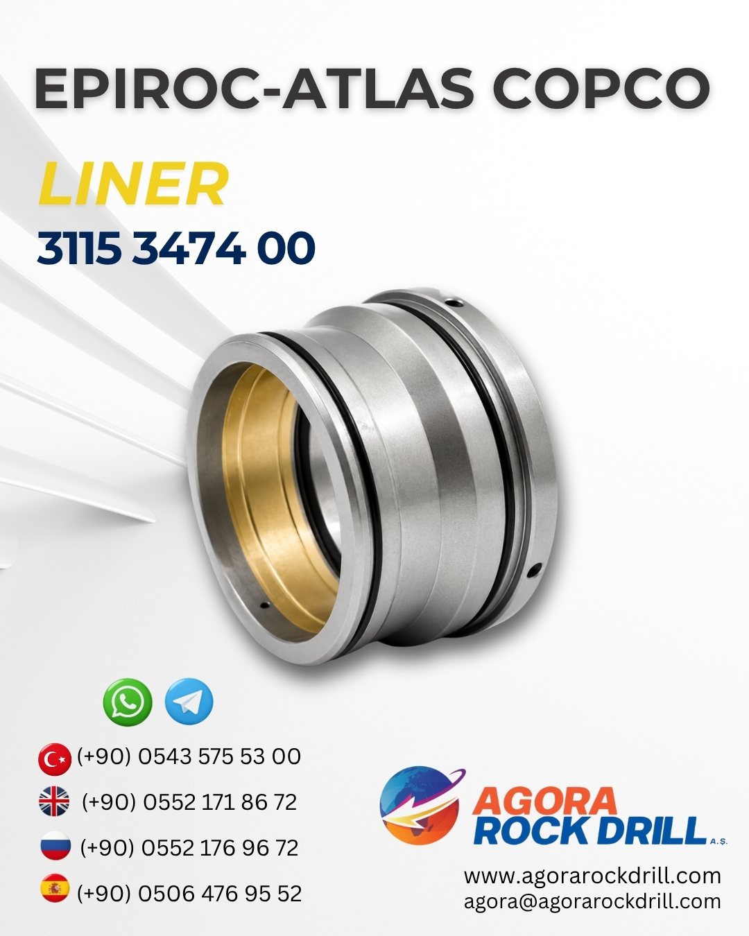 Epiroc - Atlas Copco - Liner - 3115 3474 00 - 3115347400 - 3115-3474-00