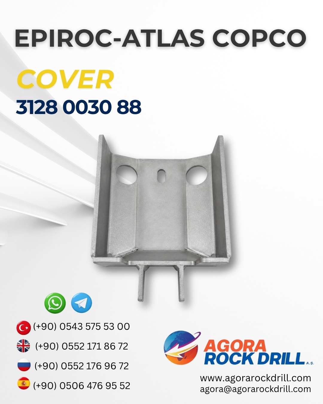 Epiroc - Atlas Copco - Cover - 3128 0030 88 - 3128003088 - 3128-0030-88