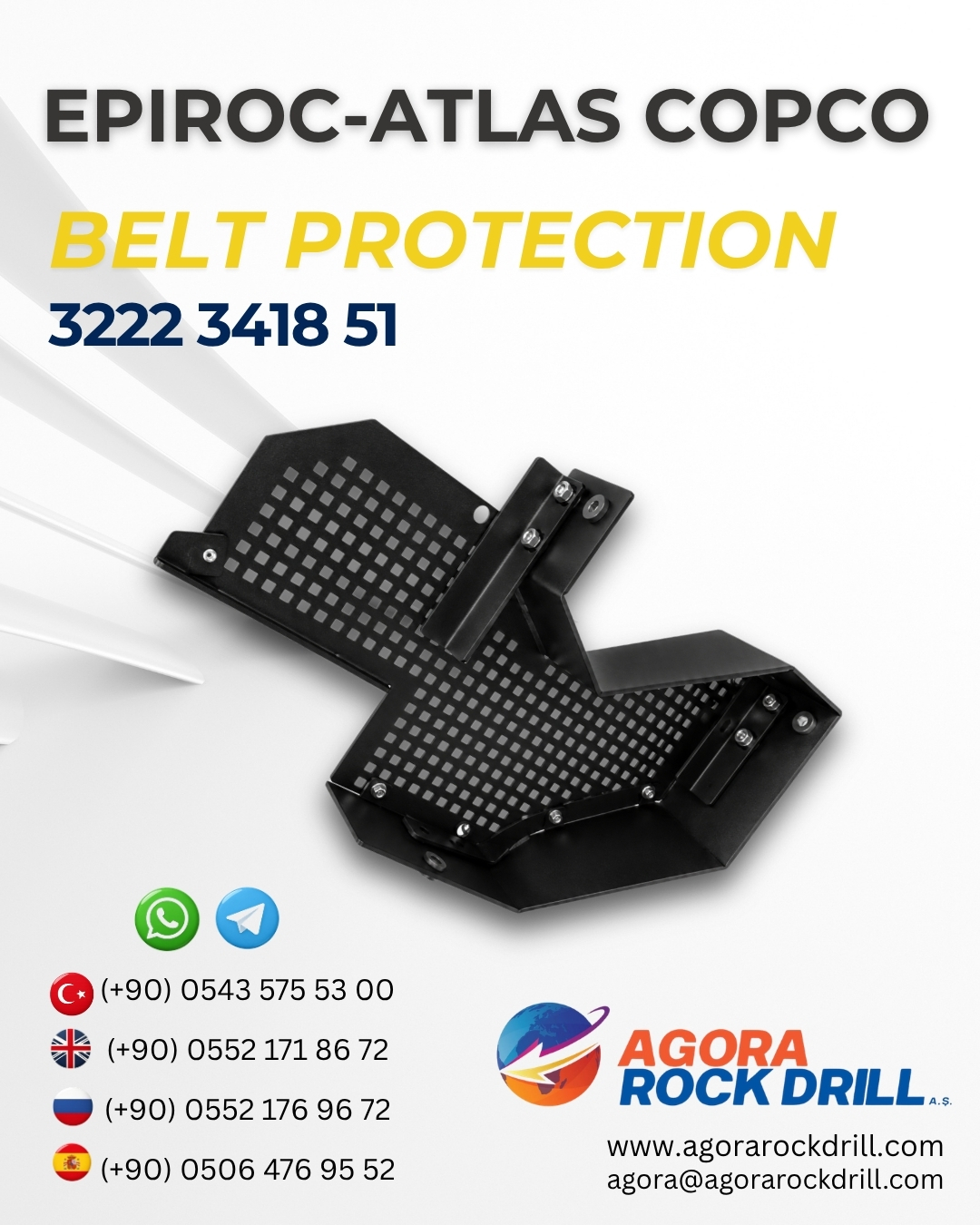 Epiroc - Atlas Copco - Belt Protection - 3222 3418 51 - 3222341851 - 3222-3418-51