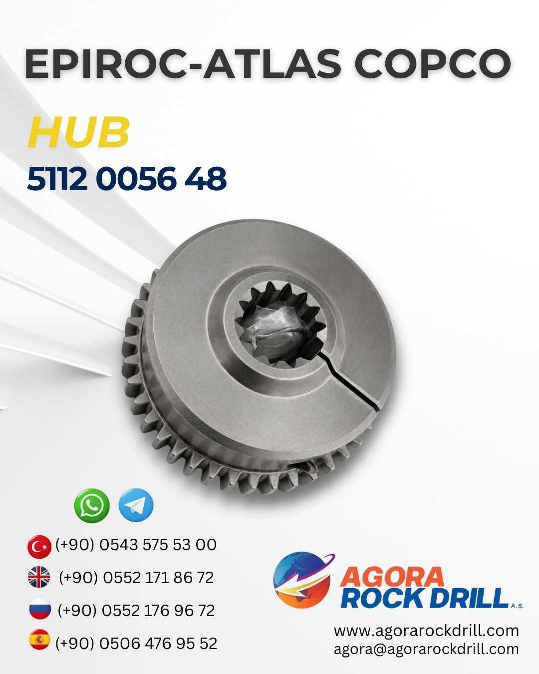 Epiroc - Atlas Copco - Hub - 5112 0056 48 - 5112005648 - 5112-0056-48