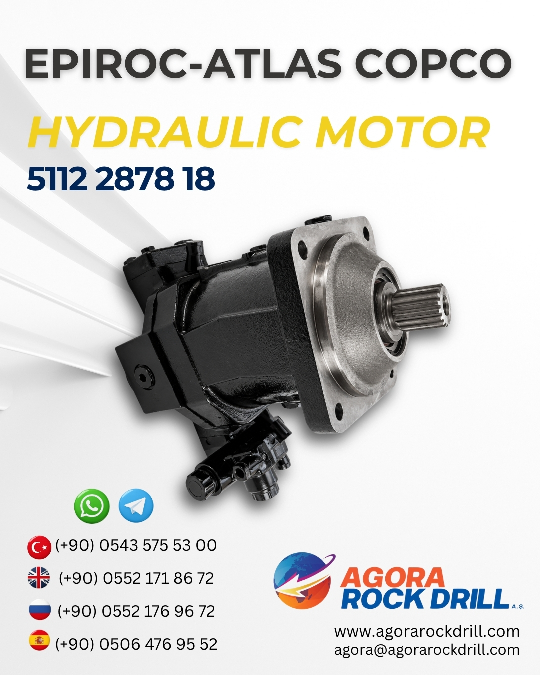 Epiroc - Atlas Copco - Hydraulic Motor - 5112 2878 18 - 5112287818 - 5112-2878-18