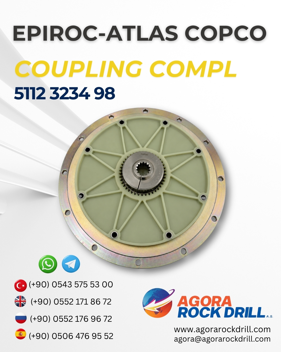 Epiroc - Atlas Copco - Coupling Compl - 5112 3234 98 - 5112323498 - 5112-3234-98 