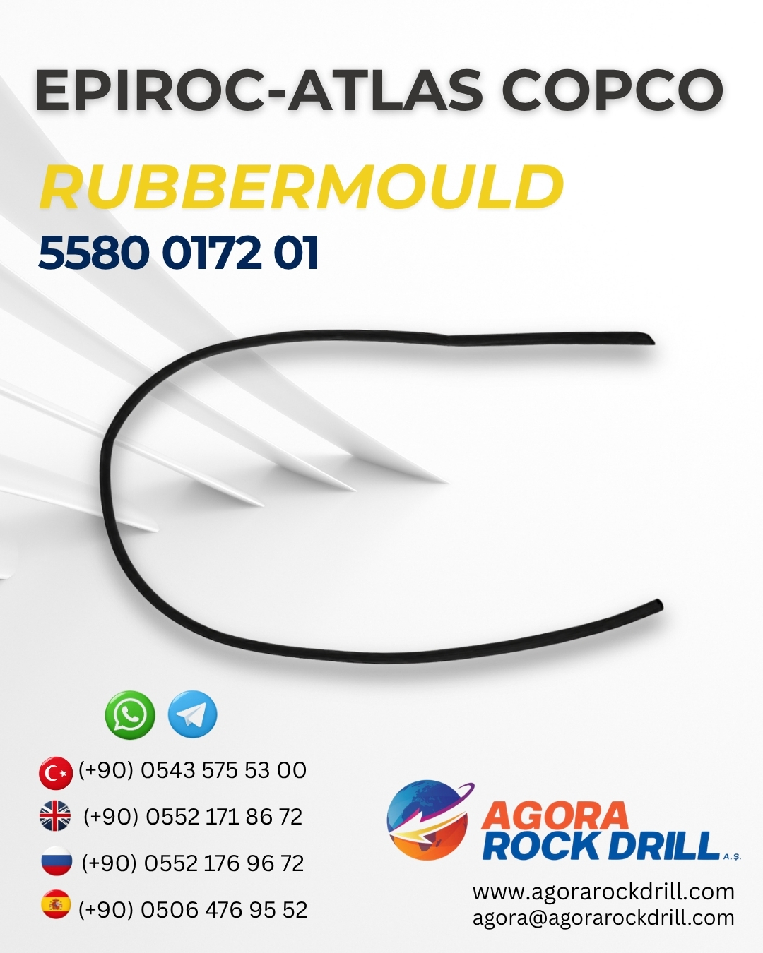 Epiroc - Atlas Copco - Rubbermould - 5580 0172 01 - 5580017201 - 5580-0172-01