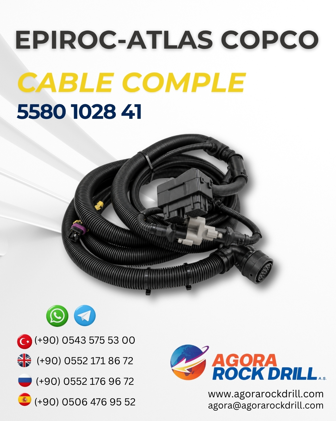 Epiroc - Atlas Copco - Cable Comple - 5580 1028 41 - 5580102841 - 5580-1028-41