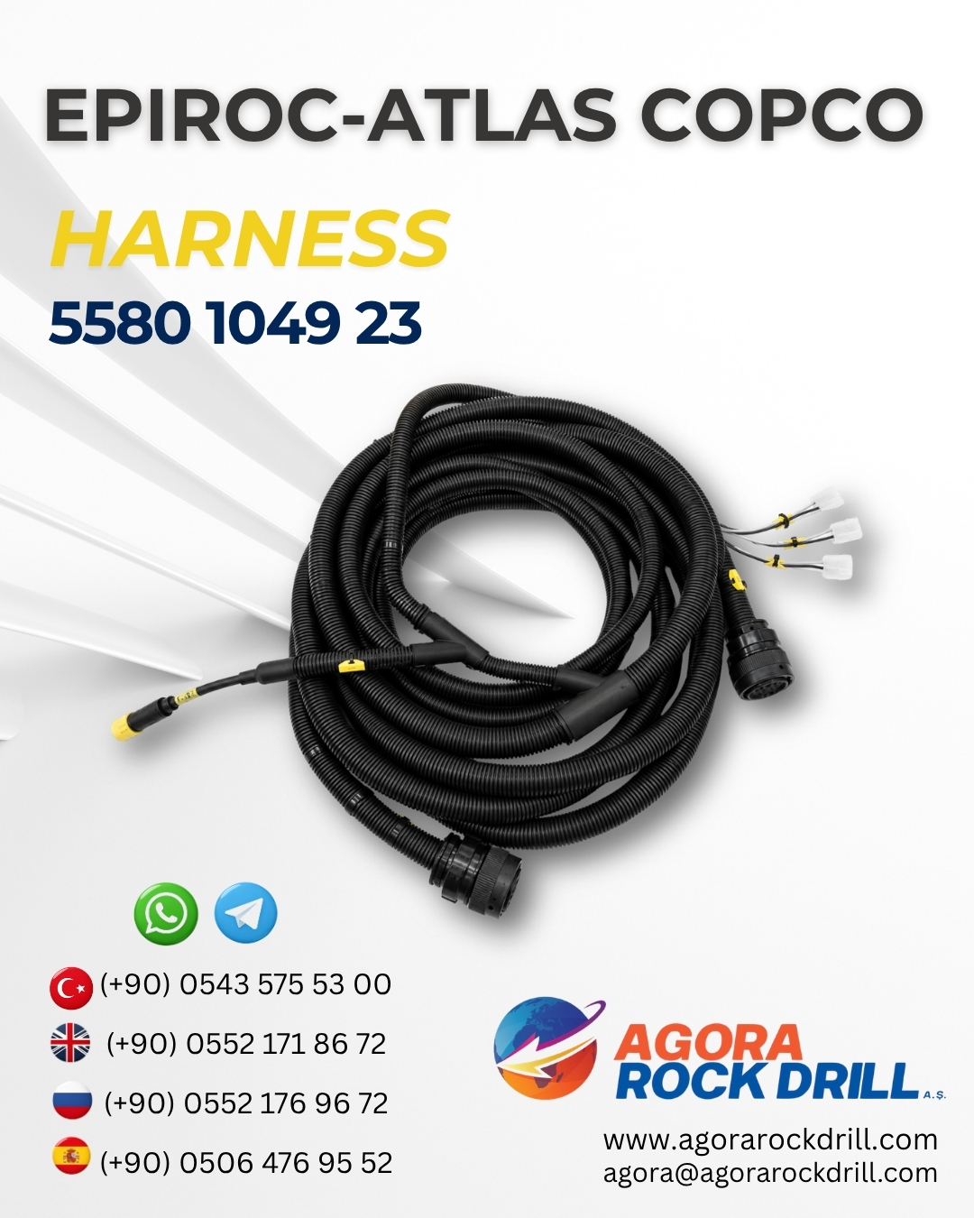 Epiroc - Atlas Copco - Harness - 5580 1049 23 - 5580104923 - 5580-1049-23